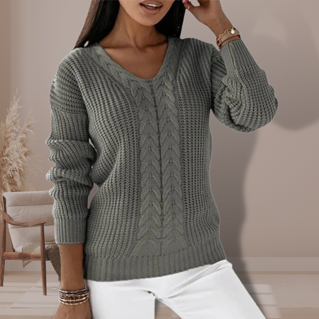 Aria Soft Knit Trui – Scandinavische Gebreide Damestrui