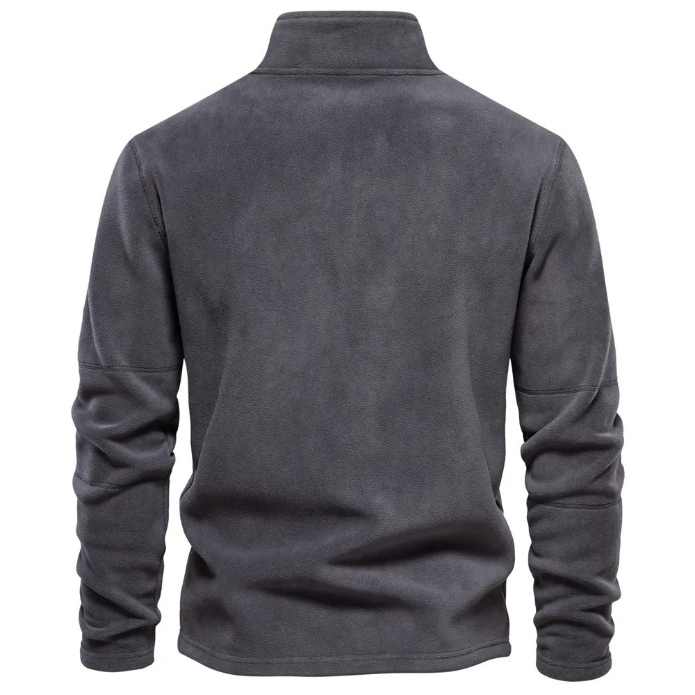 Heren Fleece Trui met Opstaande Kraag