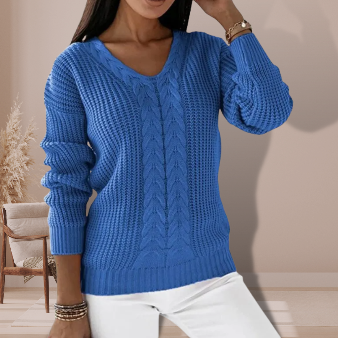 Aria Soft Knit Trui – Scandinavische Gebreide Damestrui