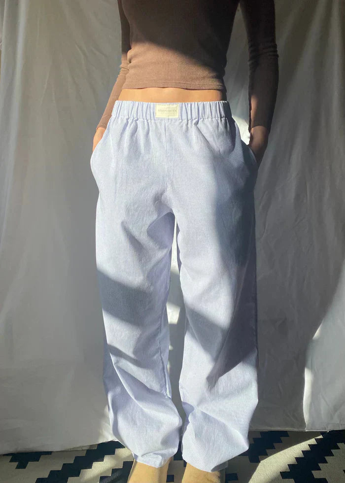 Pantalon à Rayures Décontracté | Coton | Confort Style