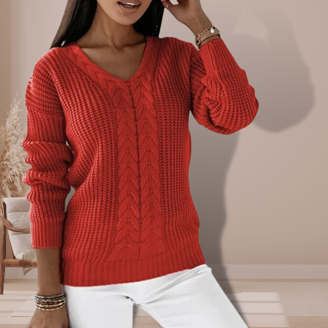 Oriana Pull Tricoté pour Femme – Haut en Maille Doux et Chaud avec Coupe Élégante pour un Confort Quotidien
