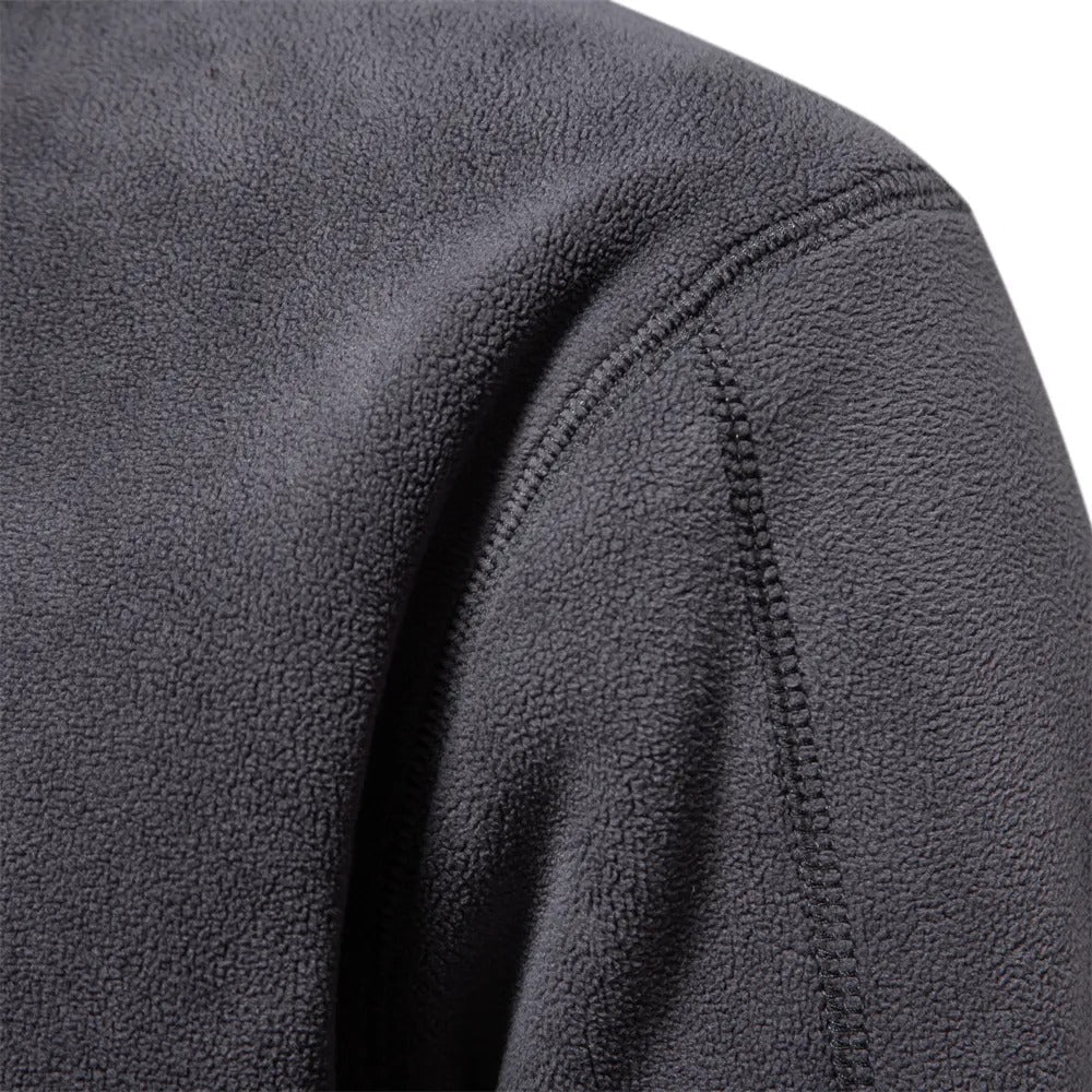 Heren Fleece Trui met Opstaande Kraag