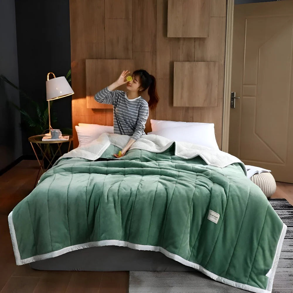 Dekbed Fleece Verwarmingsdeken – Zachte Deken Voor Stressvermindering & Diepe Rust