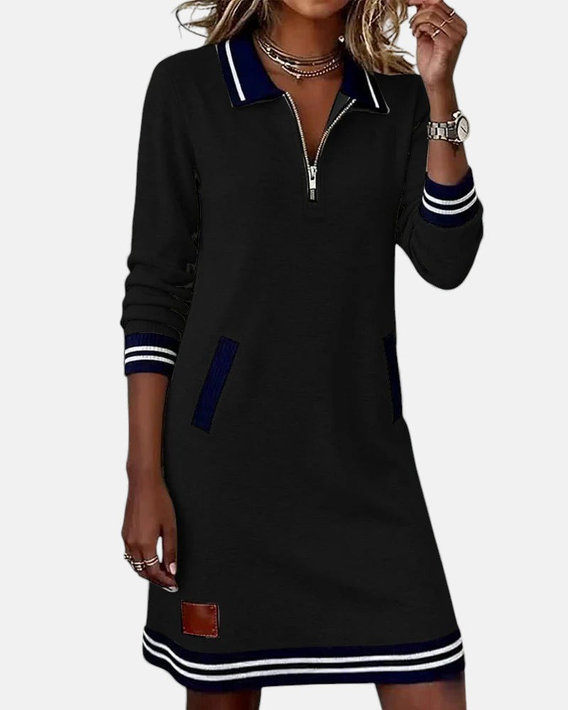 Gayle | Chic Long-Sleeve Dress in Cotton