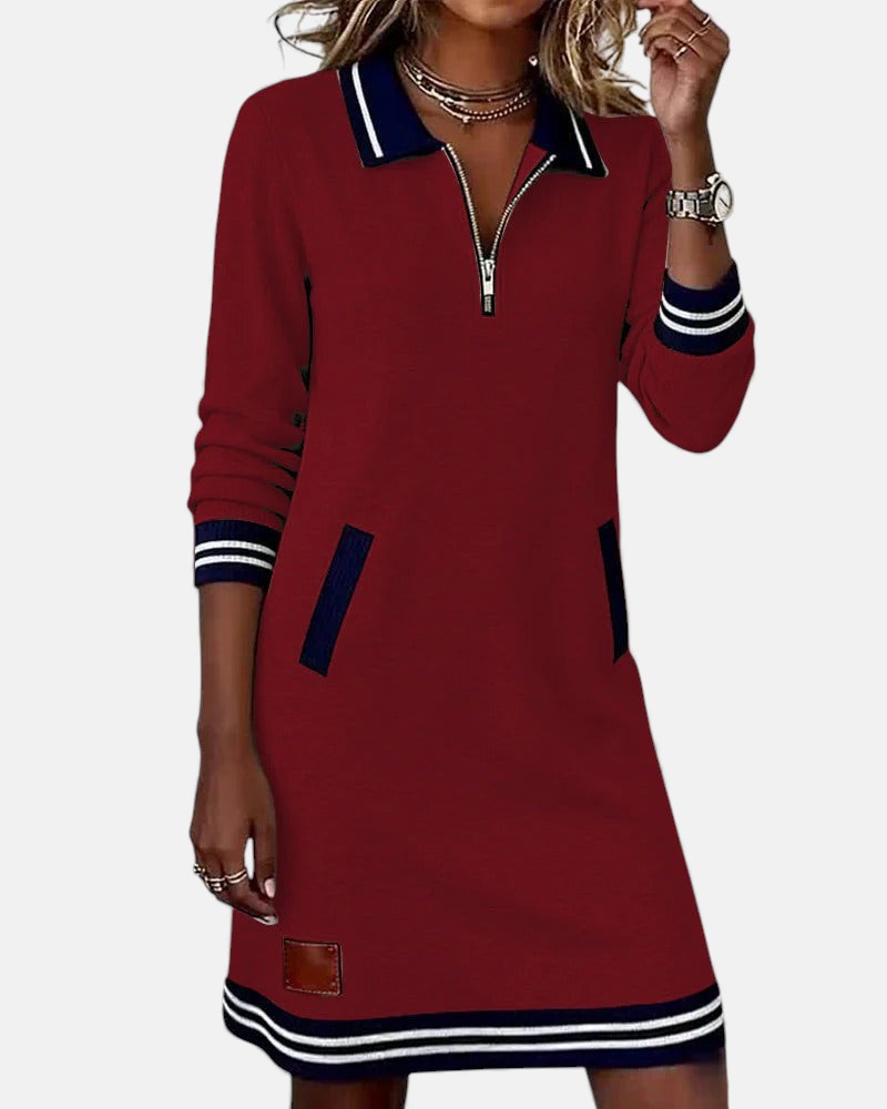 Gayle | Chic Long-Sleeve Dress in Cotton