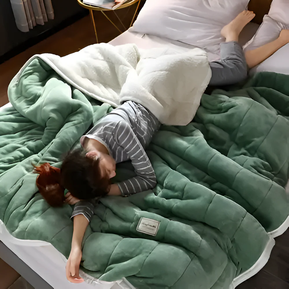 Dekbed Fleece Verwarmingsdeken – Zachte Deken Voor Stressvermindering & Diepe Rust