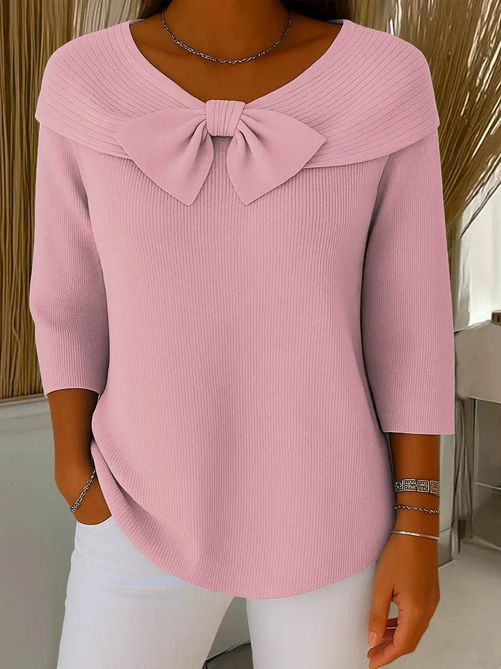 Ilona | Women's wool jumper with bow