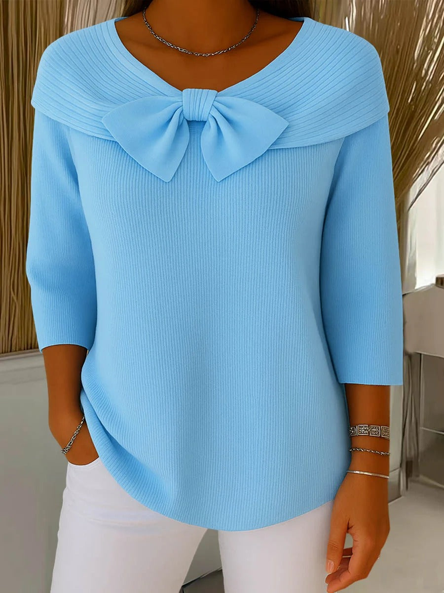 Ilona | Women's wool jumper with bow