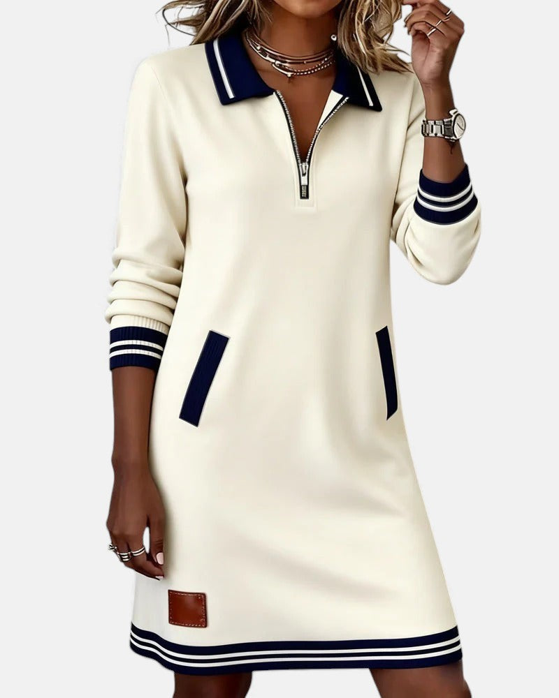 Gayle | Chic Long-Sleeve Dress in Cotton