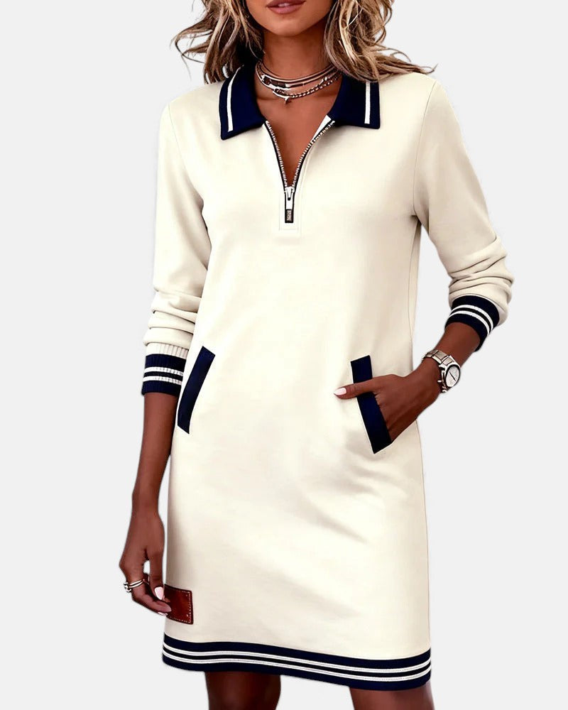 Gayle | Chic Long-Sleeve Dress in Cotton