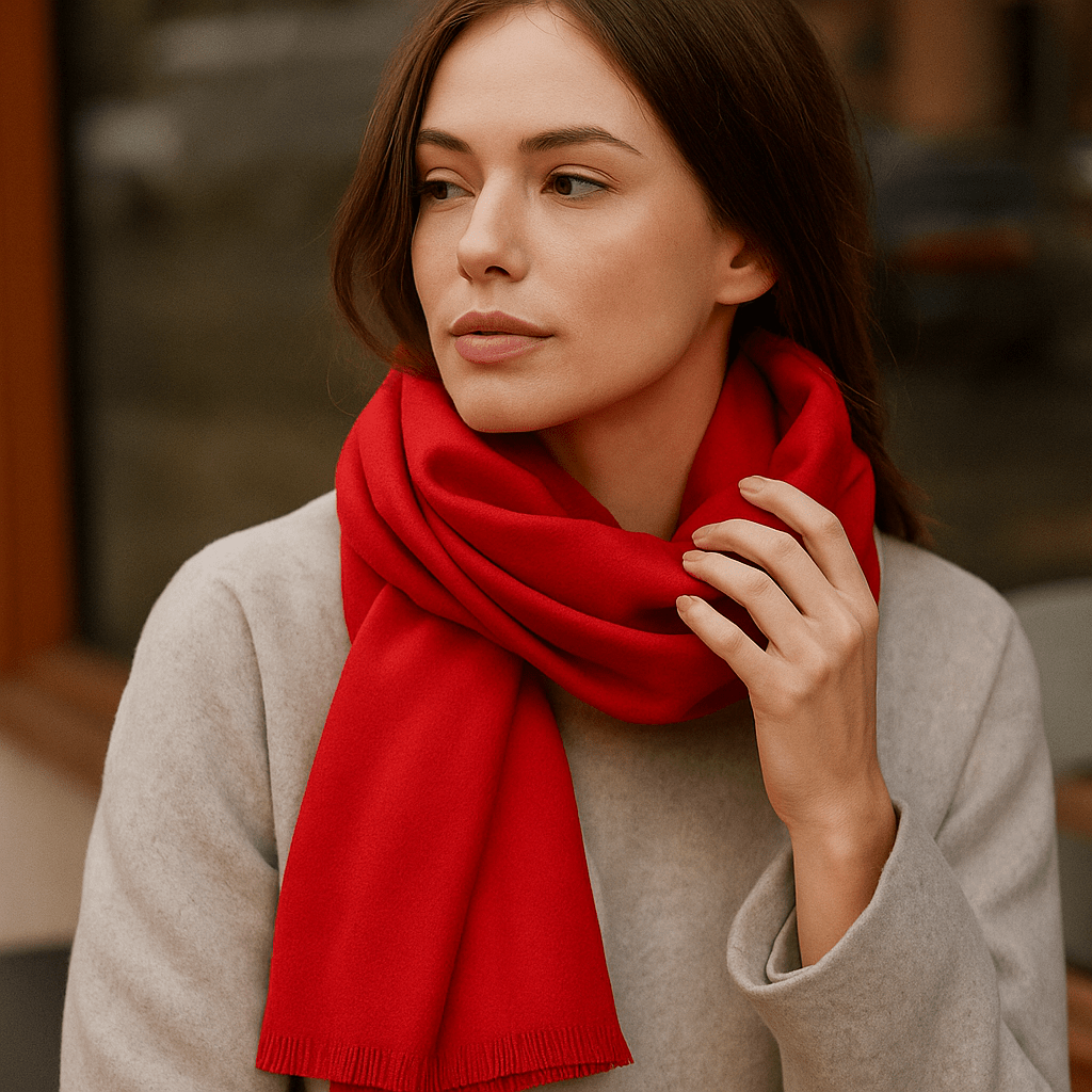 Livia Plain Scarf - Winter Elegance - Soft Warm Comfort