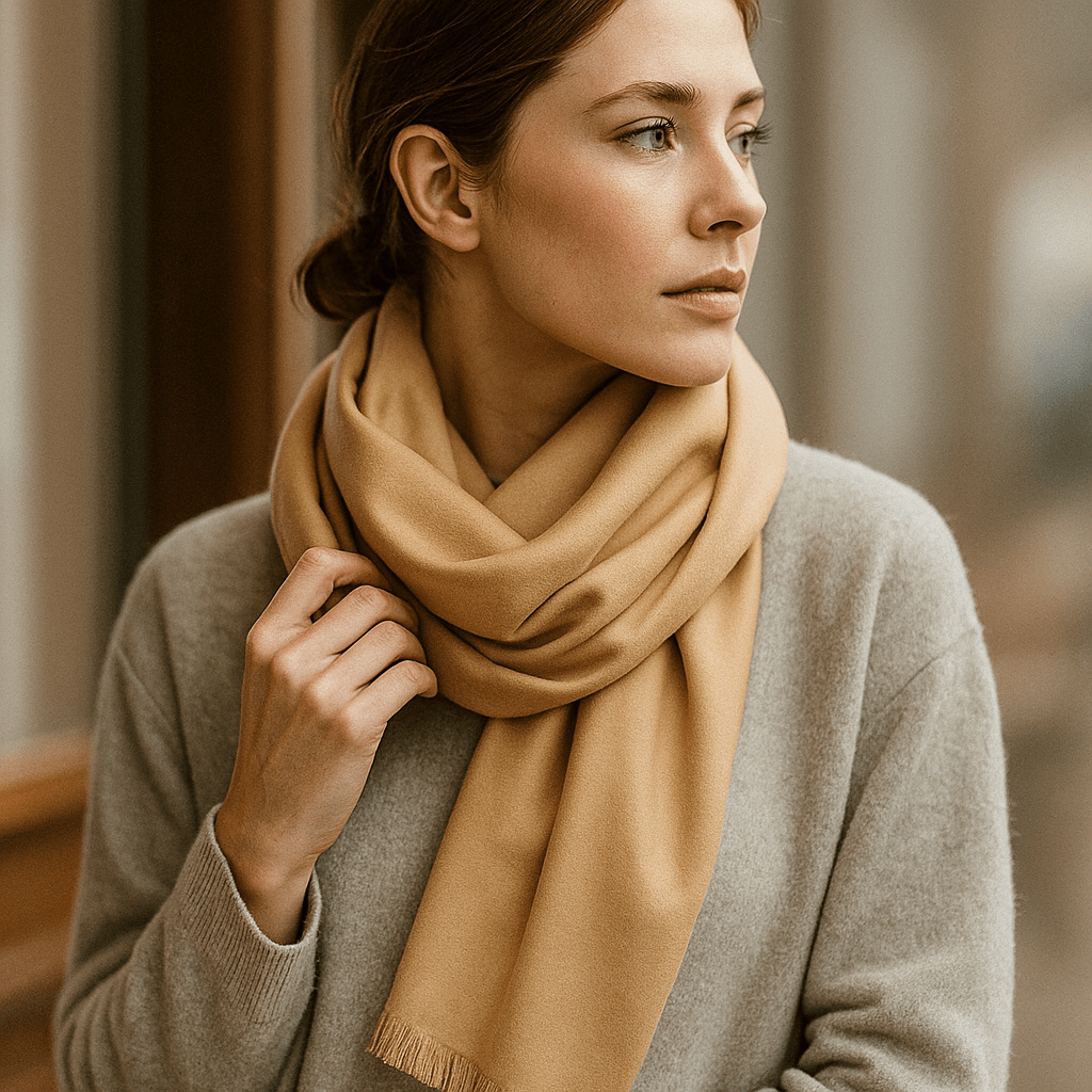 Livia Plain Scarf - Winter Elegance - Soft Warm Comfort