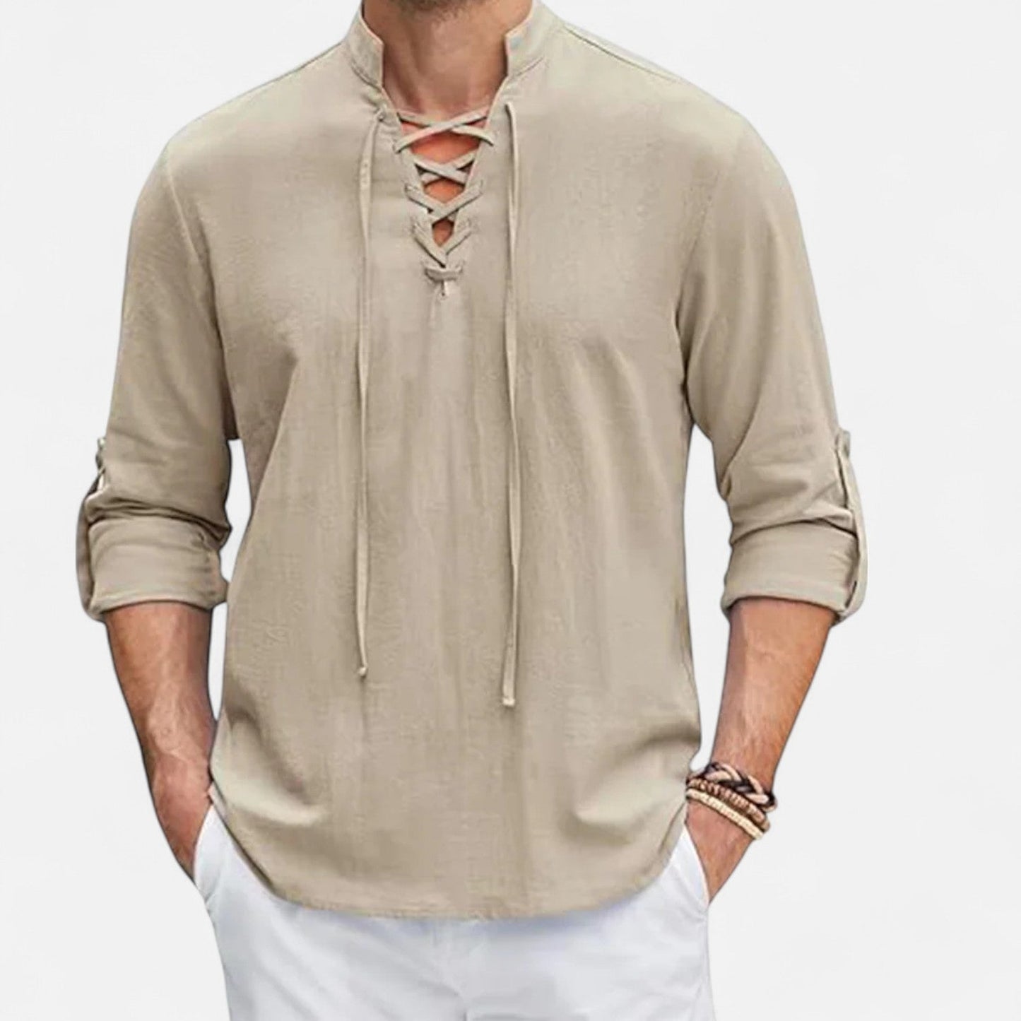 Chemise médiévale pour homme en lin et coton – Esprit Viking, élégance d'époque