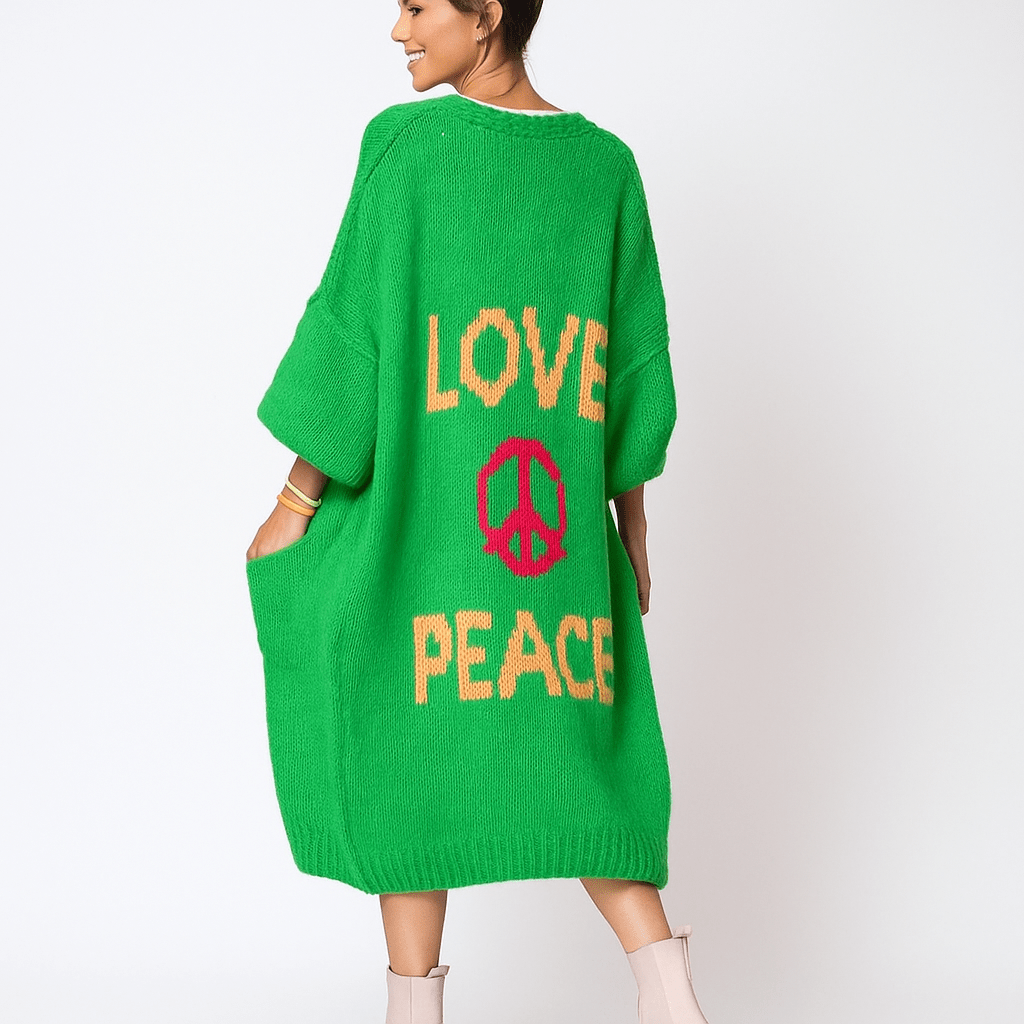 Colourful Love Cardigan - Bold Winter Warmth - Superior Comfort