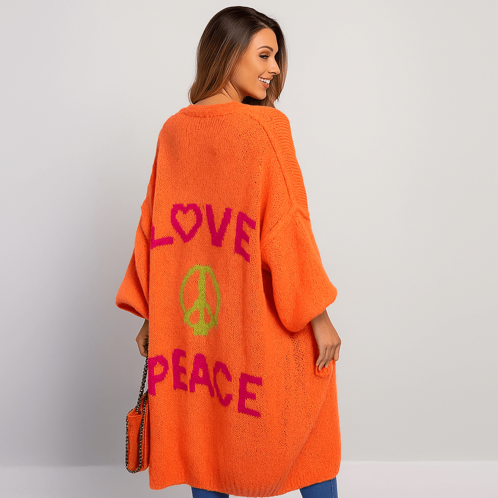 Colourful Love Cardigan - Bold Winter Warmth - Superior Comfort