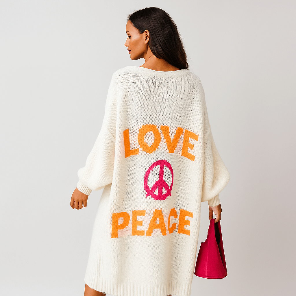 Colourful Love Cardigan - Bold Winter Warmth - Superior Comfort