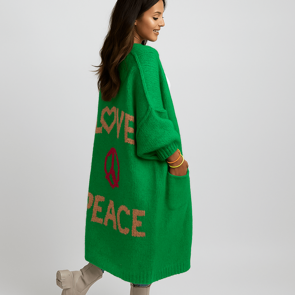 Colourful Love Cardigan - Bold Winter Warmth - Superior Comfort