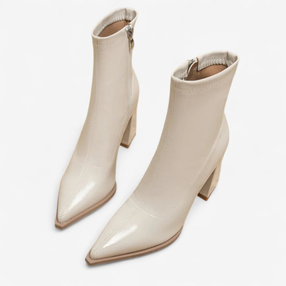 Anna – Bottines à talon épais avec fermeture éclair latérale