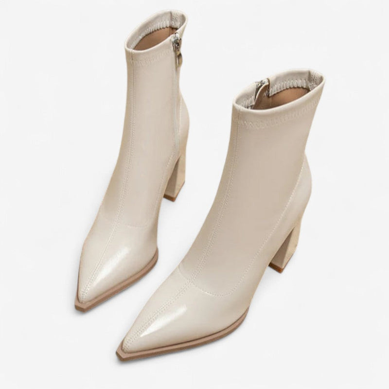 Anna – Bottines à talon épais avec fermeture éclair latérale
