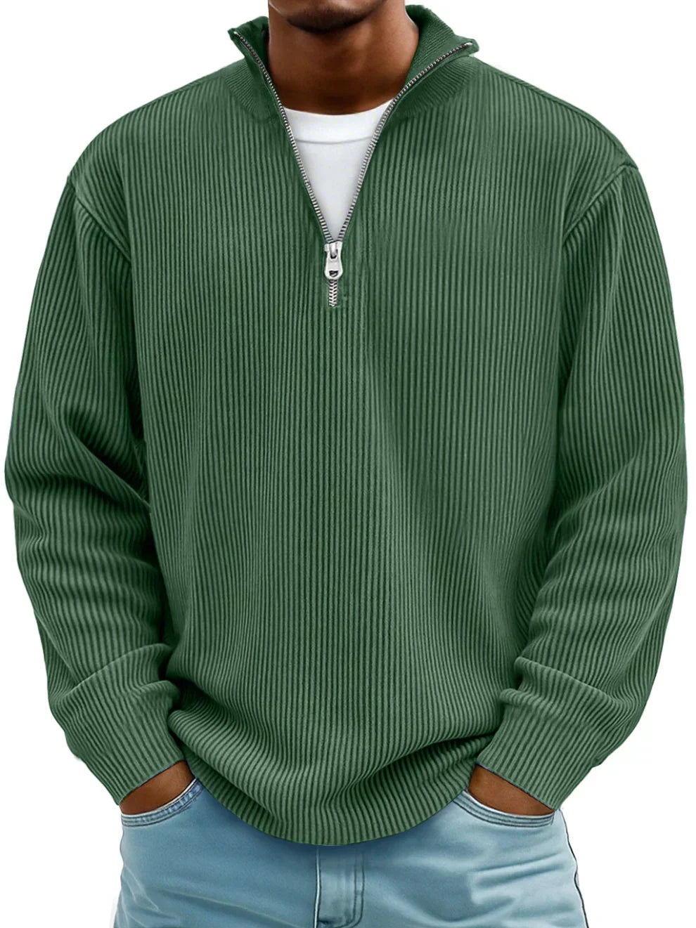 Lucien™ | Pull Casual Premium à Zip Demi-Ouvert