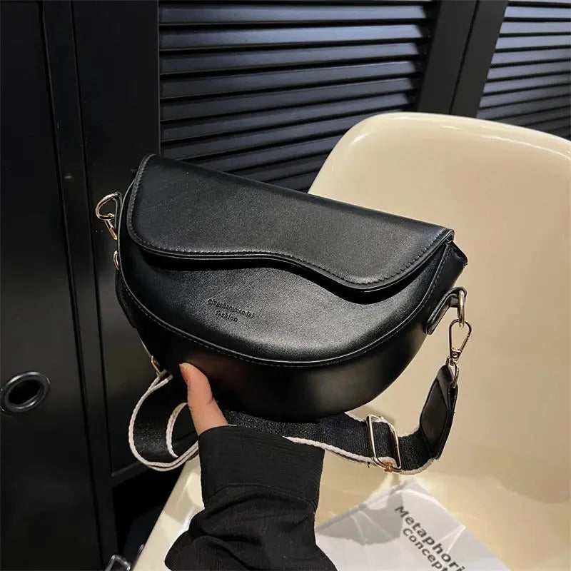 Compacte Luxe Schoudertas met Verstelbare Band