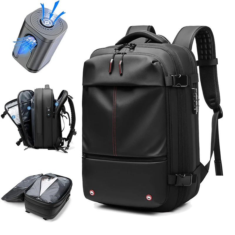 TravelEase - Sac à dos innovant avec compression sous vide et rangement organisé