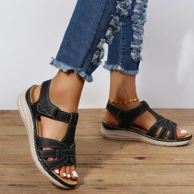 Lore - Orthopädische Ledersandalen