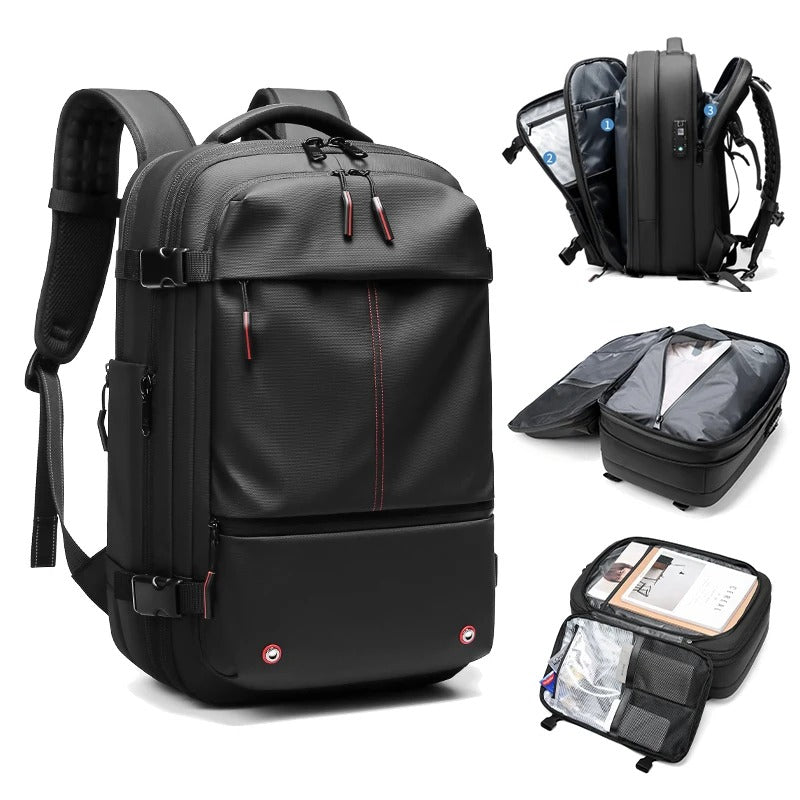 TravelEase - Sac à dos innovant avec compression sous vide et rangement organisé