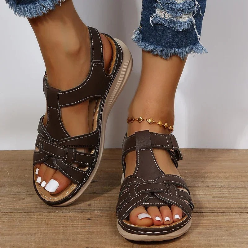 Lore - Orthopädische Ledersandalen