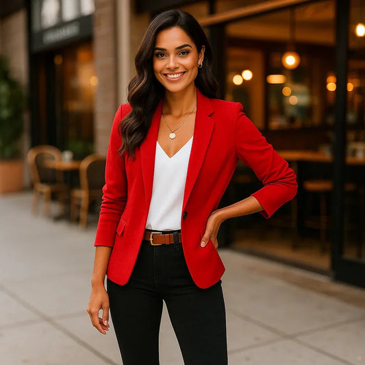 Elegant Women's Blazer - Tailored Fit - Classic Style