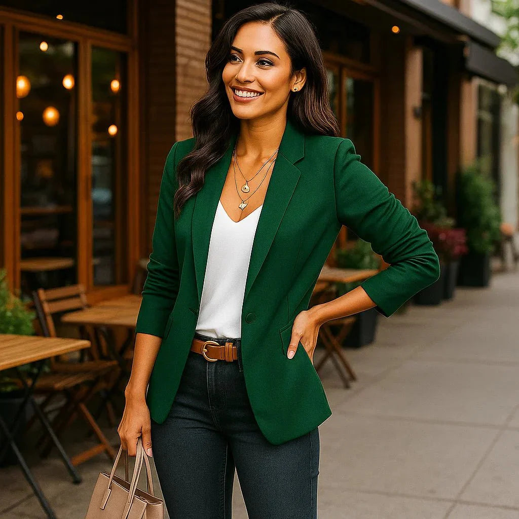 Elegant Women's Blazer - Tailored Fit - Classic Style