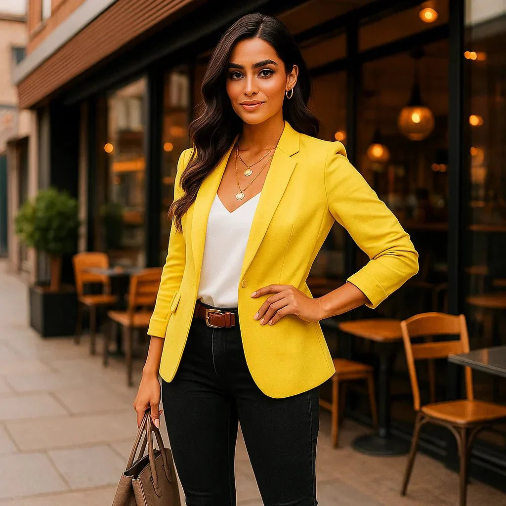 Elegant Women's Blazer - Tailored Fit - Classic Style