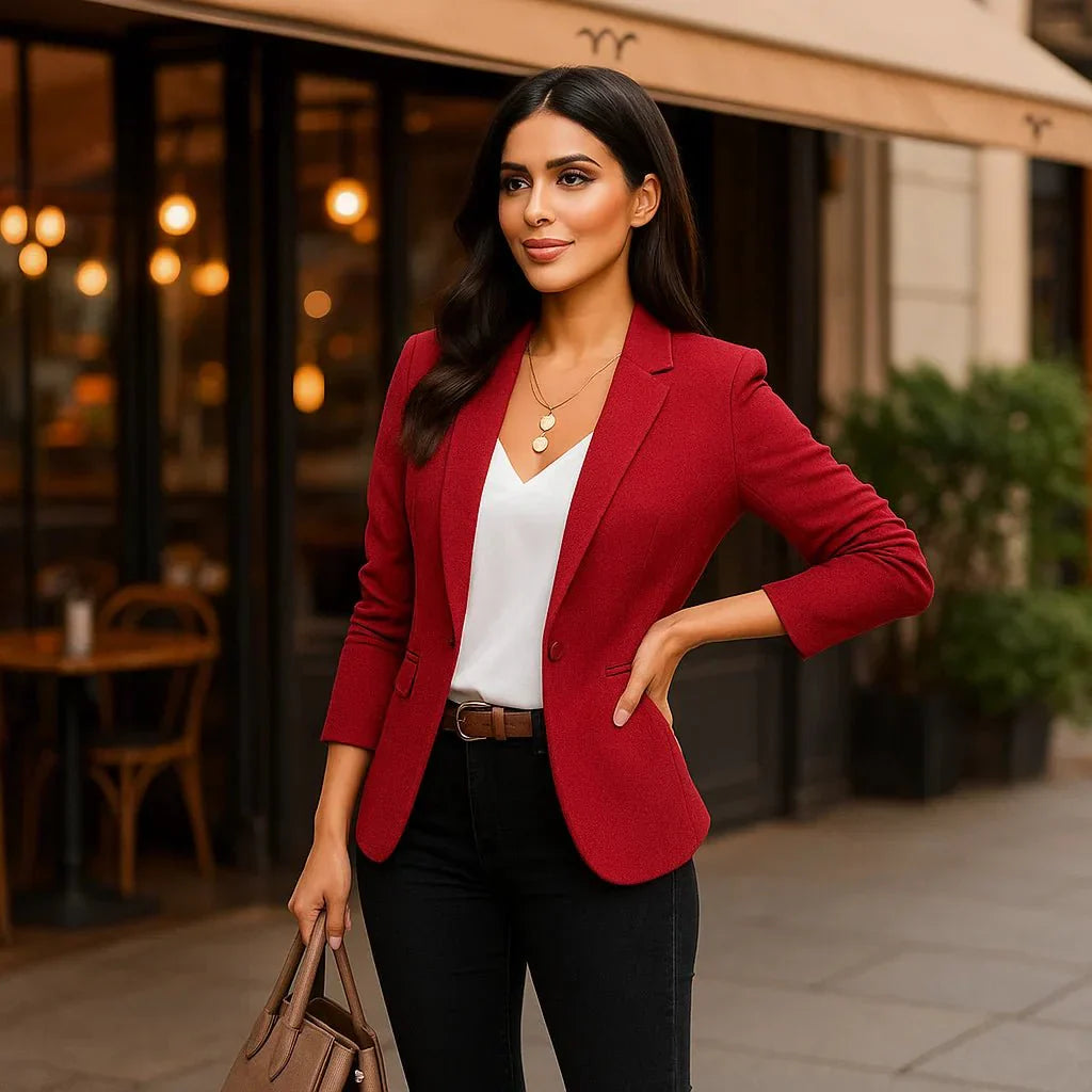 Elegant Women's Blazer - Tailored Fit - Classic Style