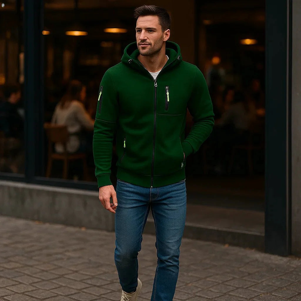 Męska kurtka casual z kapturem - Komfort - Uniwersalność - vivano - warszawa