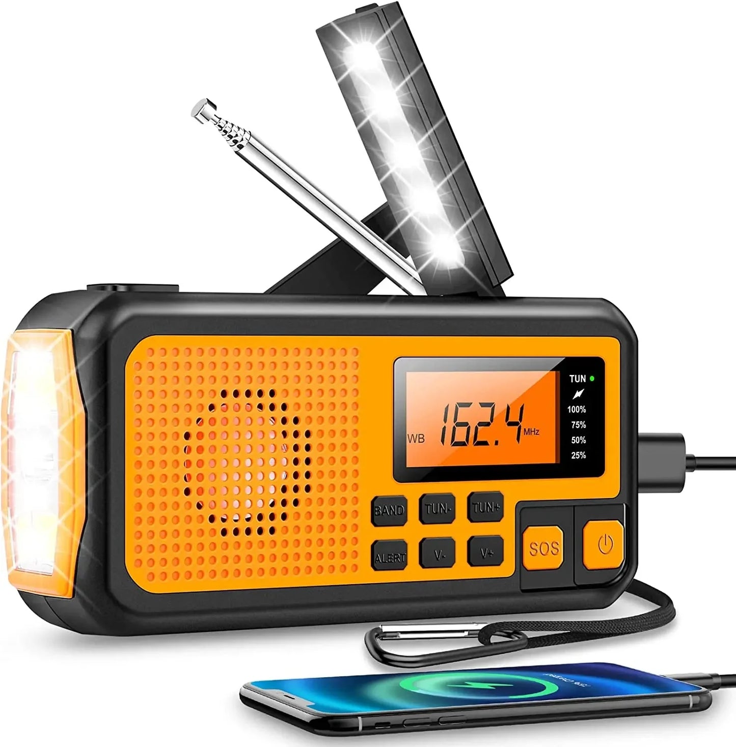 Monitoiminen hätäradio latausvaihtoehdoilla - SafeSignal - EmiyoSuomi - Leirintäalue