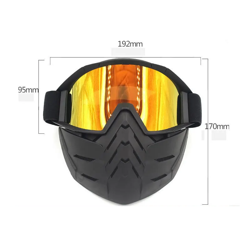 Motorcycle Goggles Dust Proof Anti Wind Eyewear Mx Atv With Face Head Mask