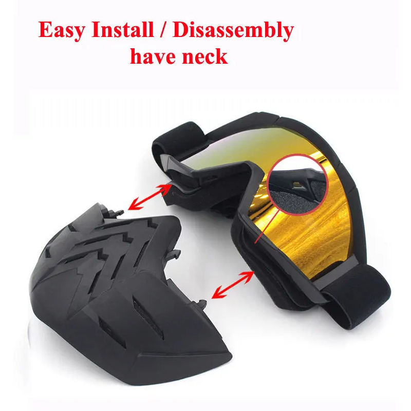 Motorcycle Goggles Dust Proof Anti Wind Eyewear Mx Atv With Face Head Mask
