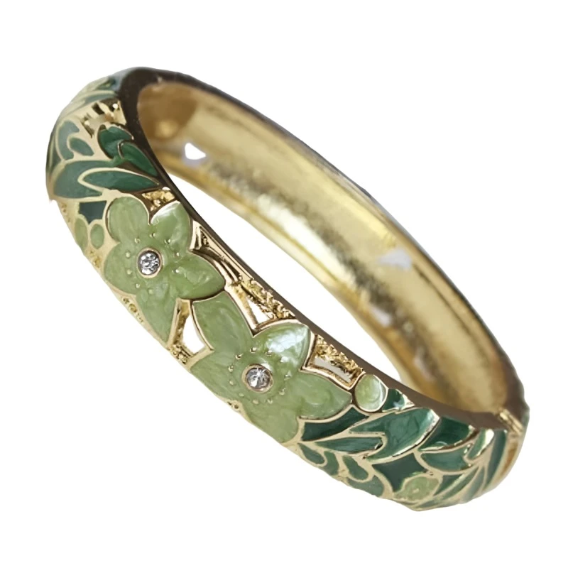 Veile Studios Multicolor Cloisonne Enamel Star Bangle Bracelet Women Jewellery