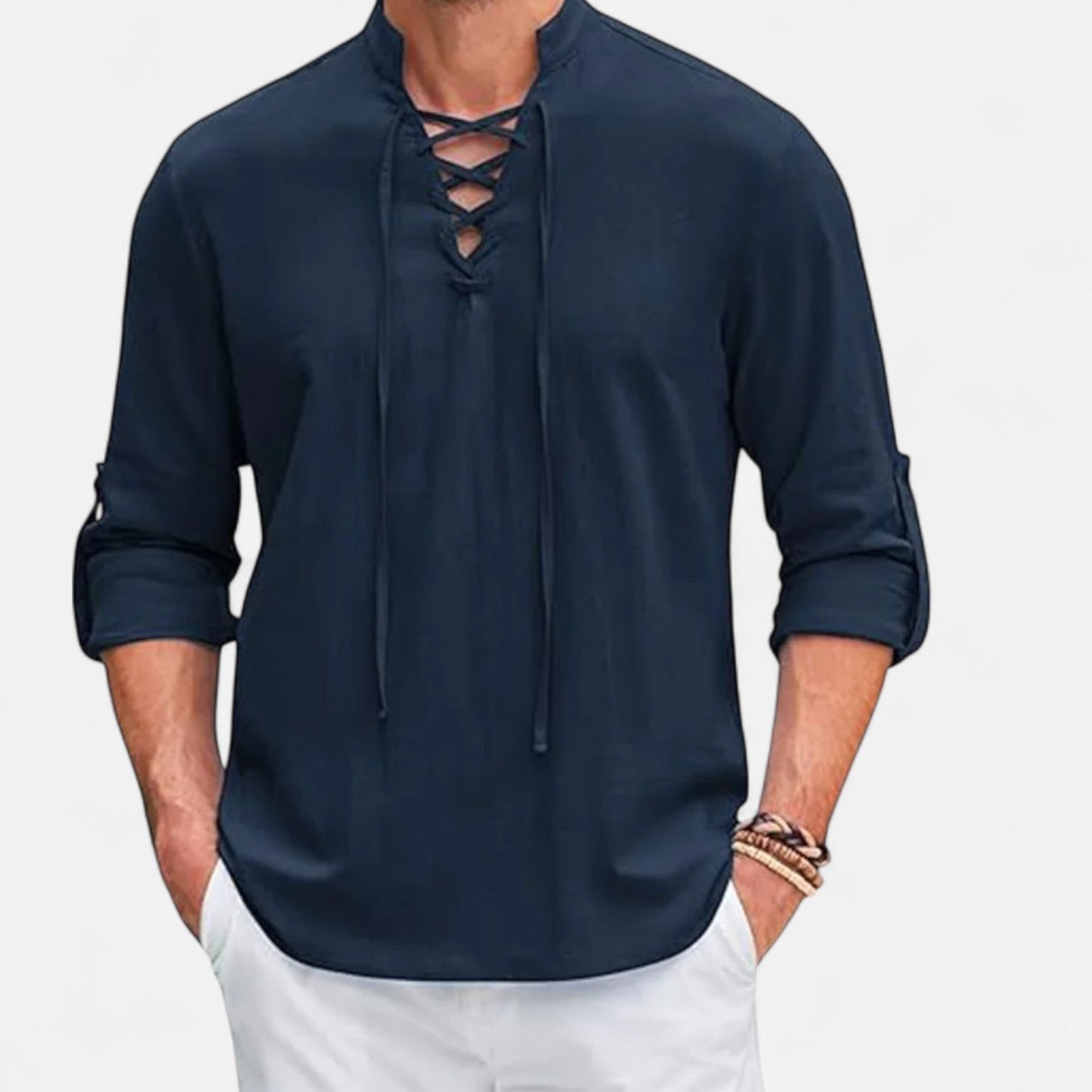 Chemise médiévale pour homme en lin et coton – Esprit Viking, élégance d'époque