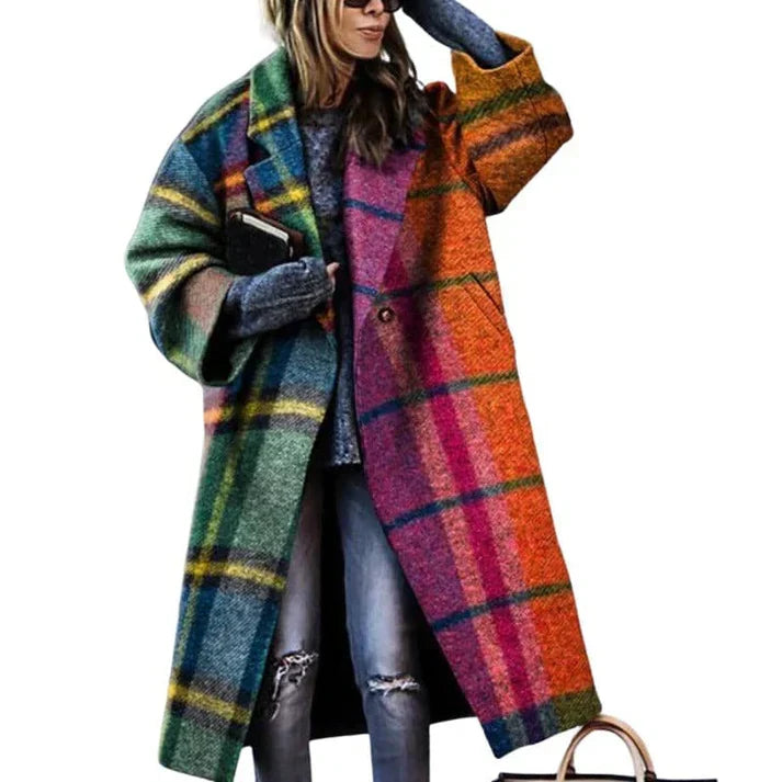 Yatra Manteau Long Femme – Fermeture Croisée Élégante & Ceinture Ajustable à la Taille