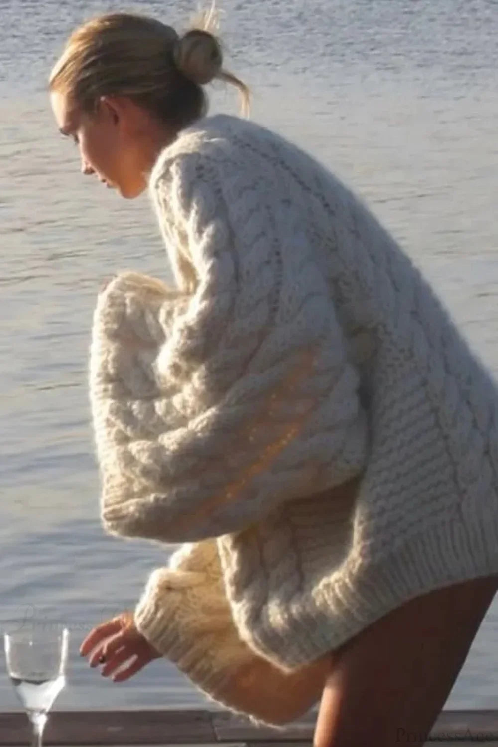 Maizha | Grobstrickpullover Mit Rundhalsausschnitt