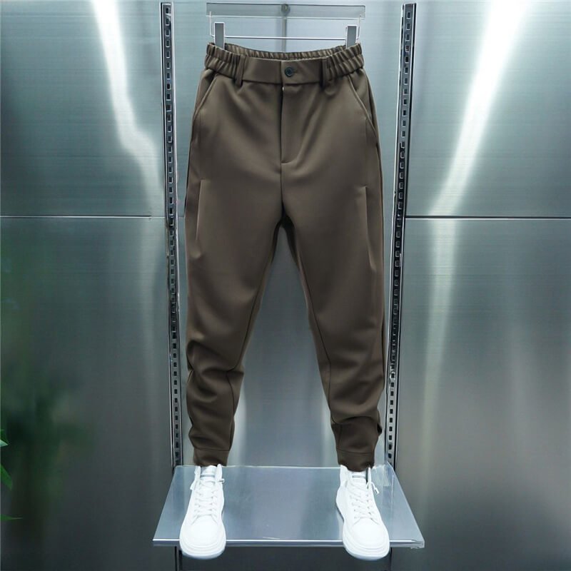 Leo Pantalon Homme Stretch – Pantalon slim moderne avec taille élastique & style smart casual