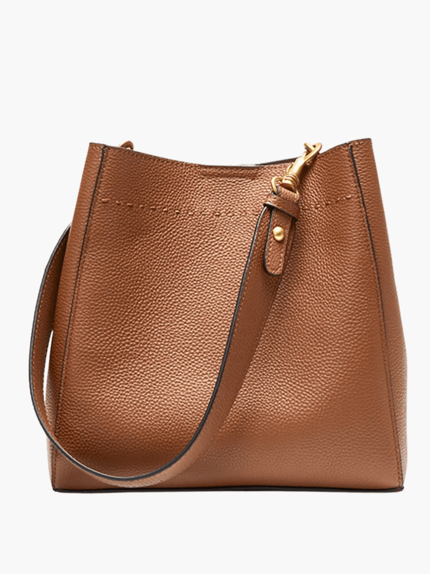 Emma | Leather Bucket Bag-Shoulder Bag-Urban Devyne-Brown-Urban Devyne