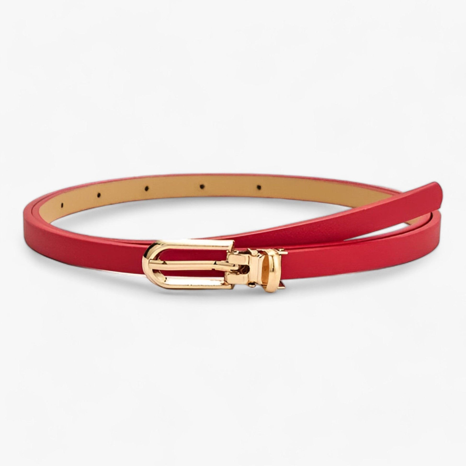 Cintura sottile: accessorio alla moda versatile Donna - Rosso 105CM - 1 ADULT Belts China (mainland) fashion Faux Leather Mainland China ny14 PU Solid WOMEN Zhejiang - Concept Palermo