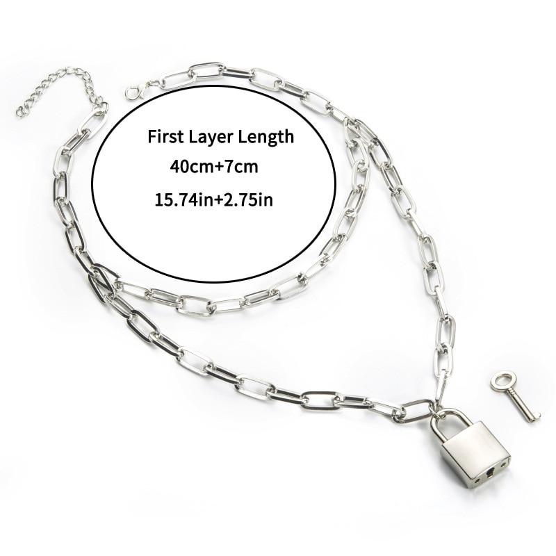 Chain Padlock Necklace Bdsm Symbolic Jewellery Gift For Submissive