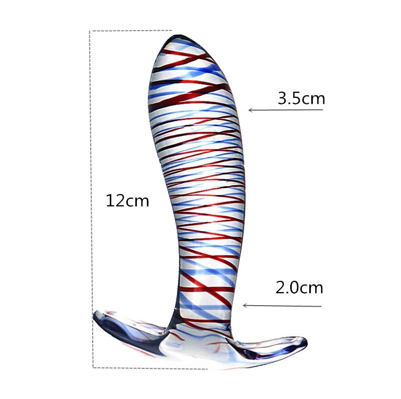 Glass Black Multi Coloured Butt Plug Anal Play Fetish