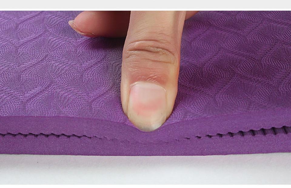 Non Slip Yoga Mat With Position Lines Beginner Fitness Exercise Workout