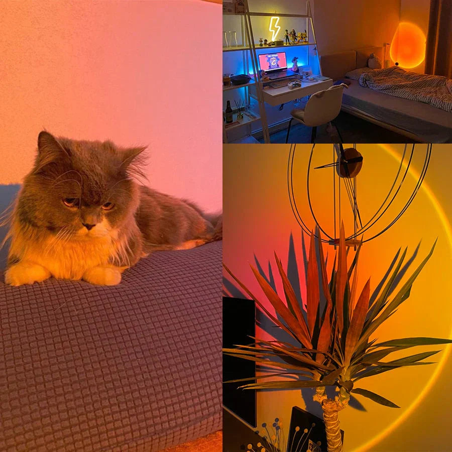 Sunset Lamp met 4 Kleuren - GlowSphere | Sfeerverlichting voor Elke Ruimte