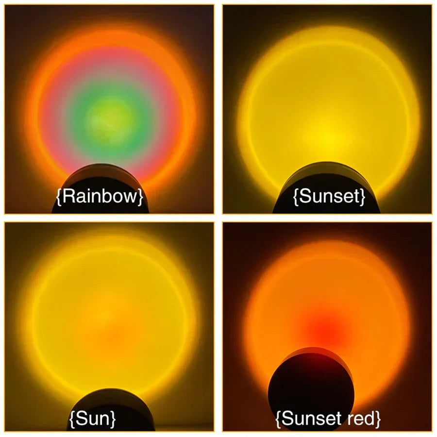 Sunset Lamp met 4 Kleuren - GlowSphere | Sfeerverlichting voor Elke Ruimte