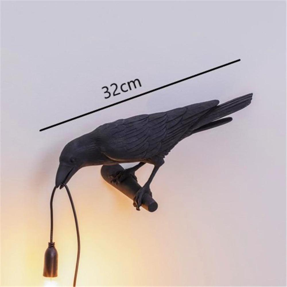 RoyaleGlow Nordic Crow Bird Lamp – Unique Wall & Table LED Light for Stylish Decor